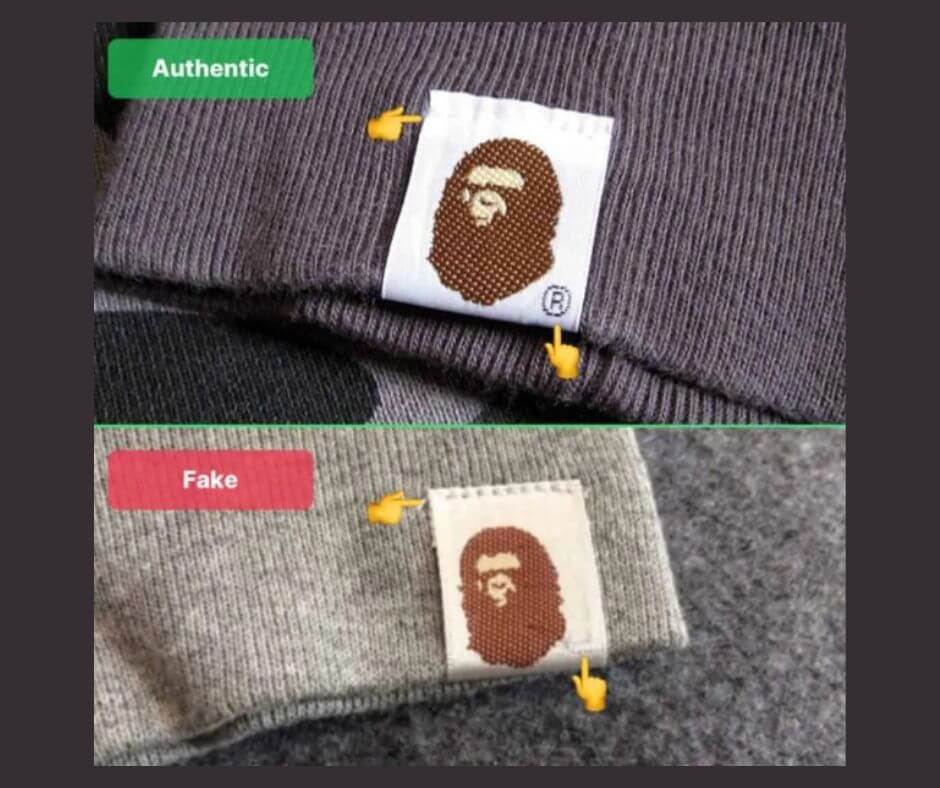 red bape hoodie real vs fake