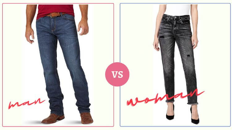 what's the difference between mens and womens jeans