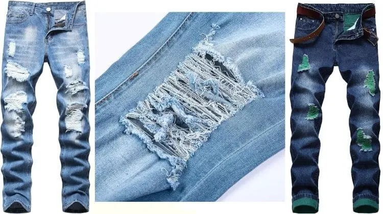 how to distress jeans without holes