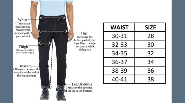 how to measure leg opening on jeans