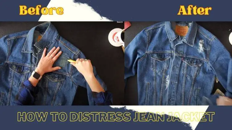 how to distress jean jacket