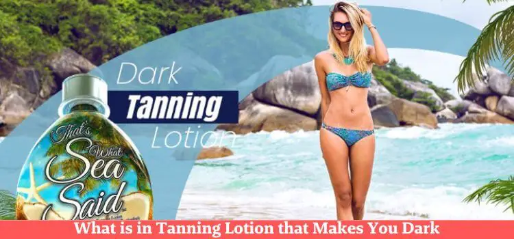 what is in tanning lotion that makes you dark