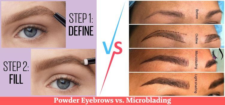 powder eyebrows vs microblading