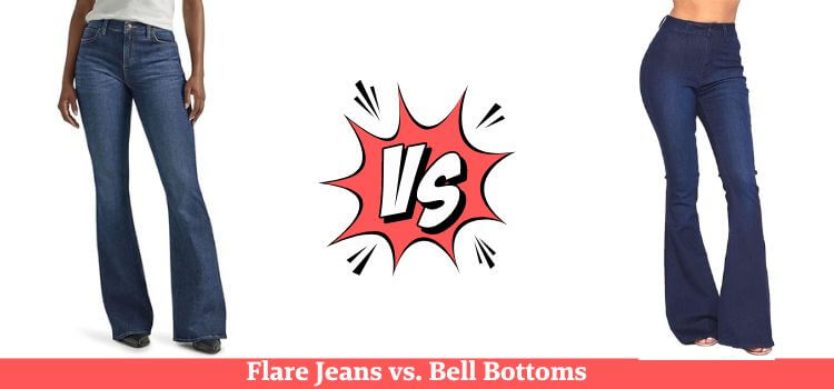 what is the difference between flare and bell bottom jeans