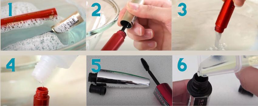 how to clean mascara brush