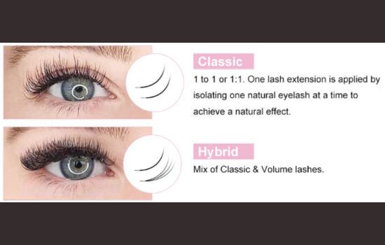 hybrid lashes vs classic
