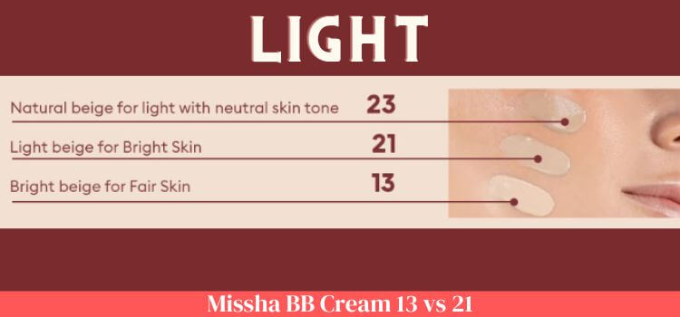 Missha BB Cream 13 vs 21